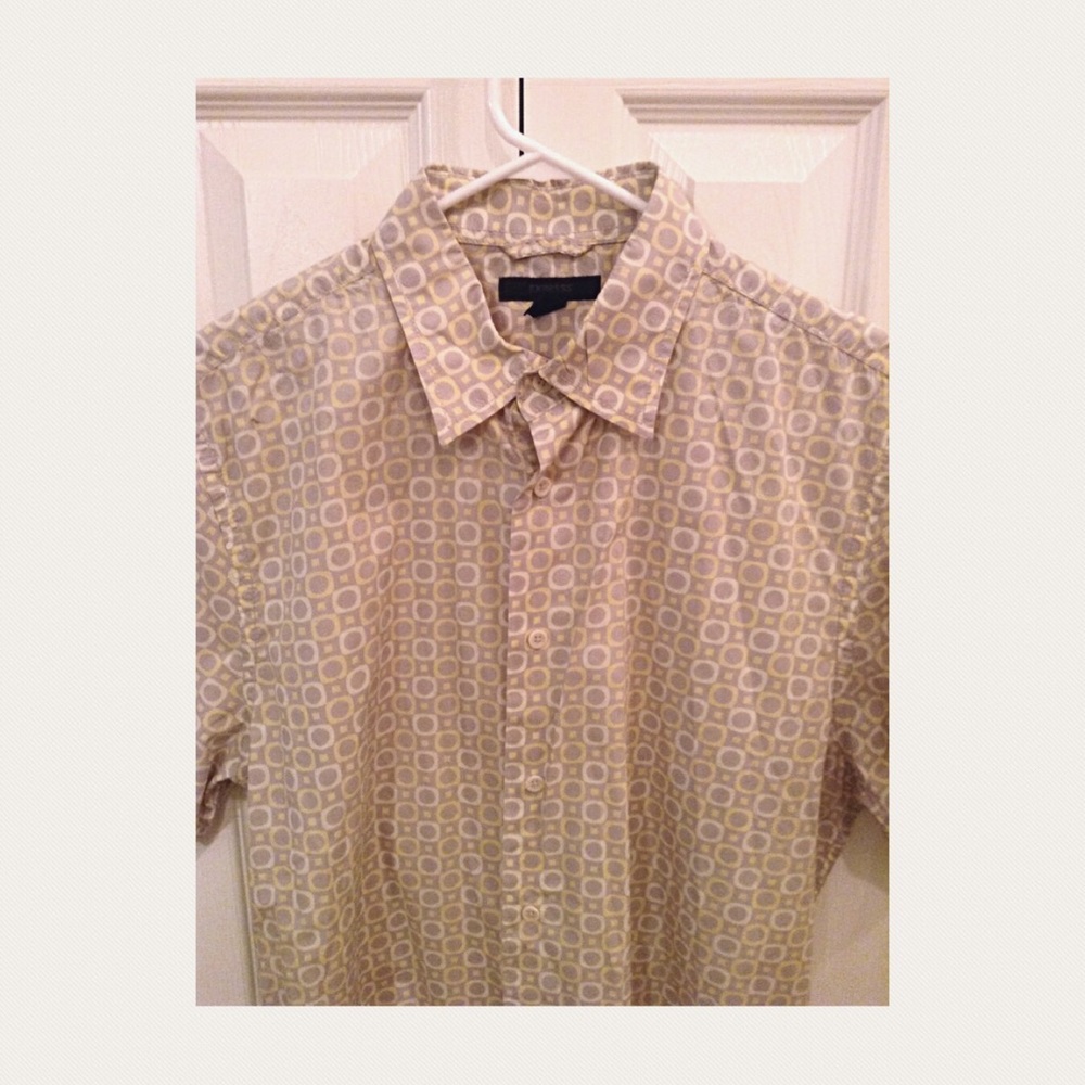 Express Medium Modern Fit Short Sleeve Button Down